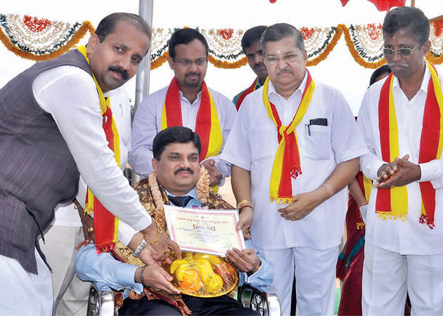 Awarded by Udupi District Kannada Rajyotsava Award in 2011