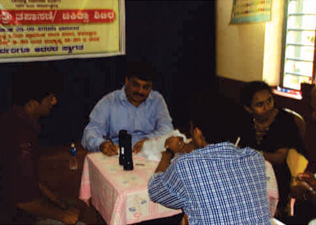 Dr. Krishna Prasad in Free Eye Checkup Camp