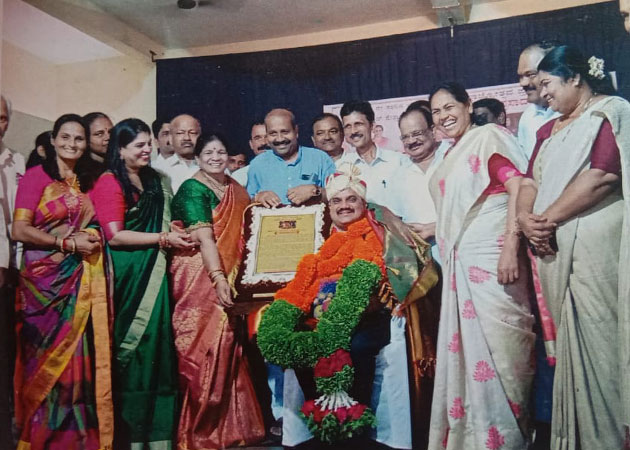 Felicitated by Member of Parliament Smt. Shobha Karandlaje on Receiving Karnataka Rajyotsava Award 2019
