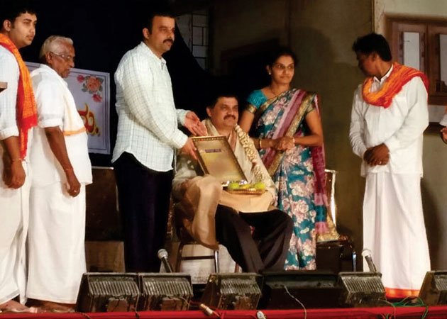 Felicitated by Sarvajanika Sri Sharadha Pooja Samithi in 2014