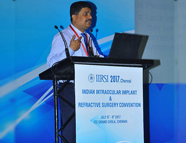 Guest speaker at the Indian Intraocular Implant and Refractive Surgery Convention IIRSI 2017, in Chennai