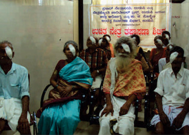 Post Operative patients in Free Eye Checkup camp